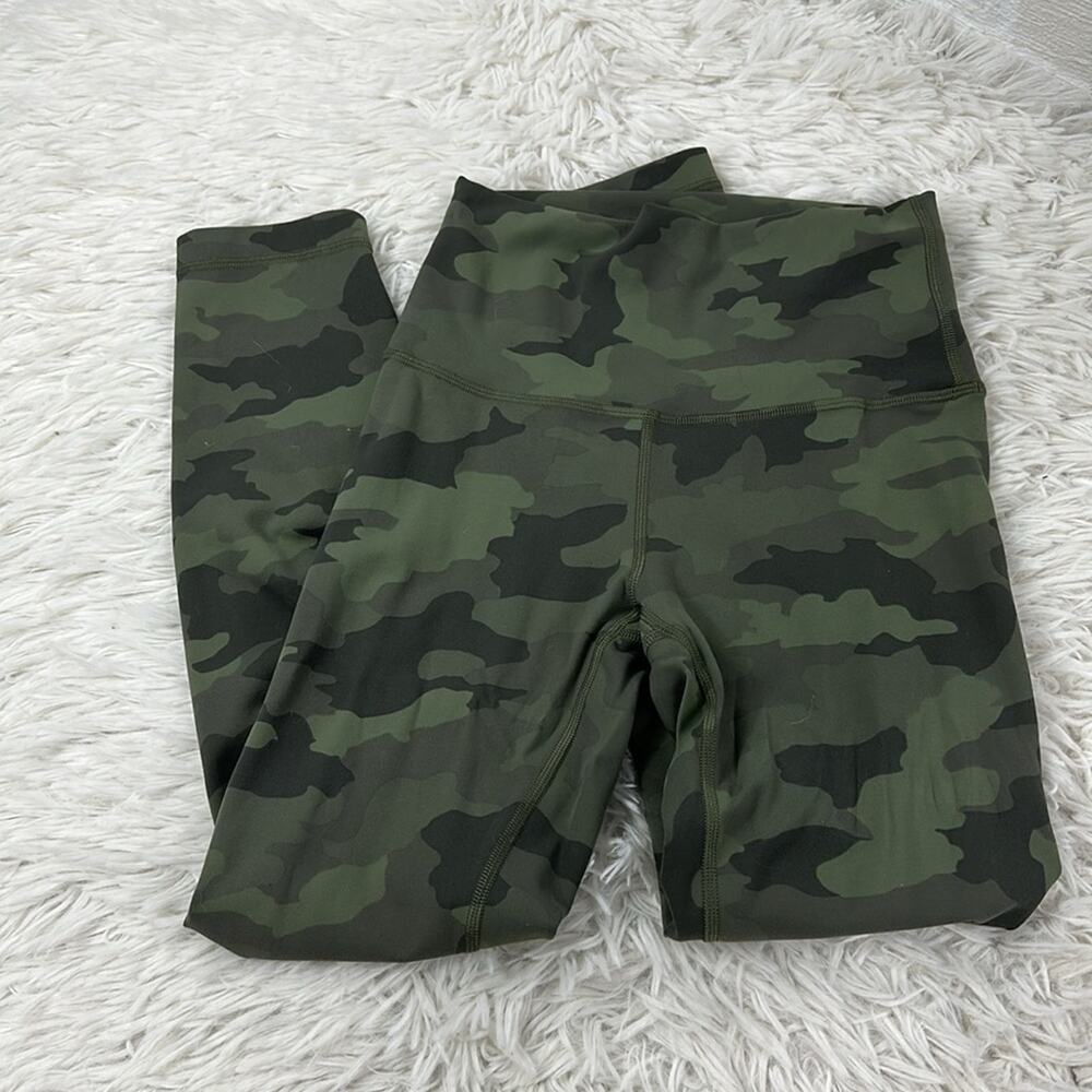 Lululemon Wunder Train High-Rise Crop 23" Heritage 365 Camo Green Twill Multi